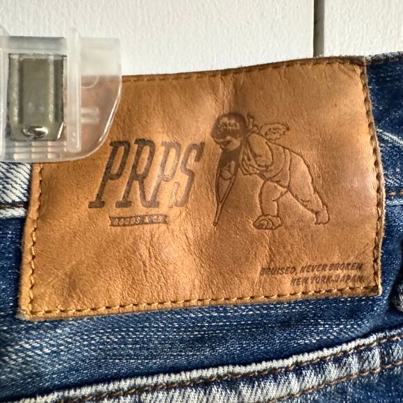 PRPS Goods & Co Straight Fit Jeans Denim Distressed Grunge Indigo E67P115 Sz 36 - Picture 8 of 12